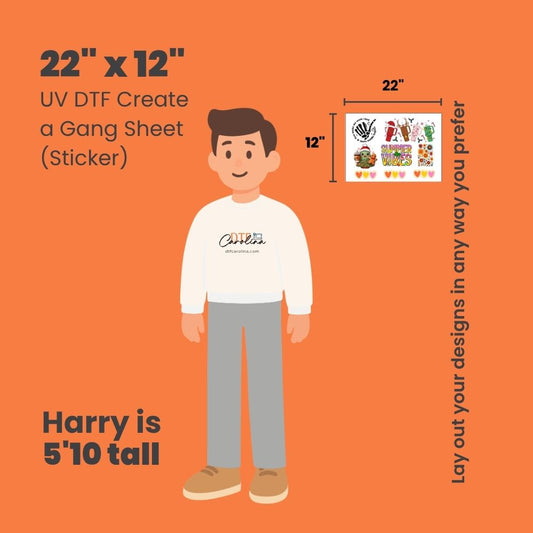 UV DTF Create a Gang Sheet (Sticker)