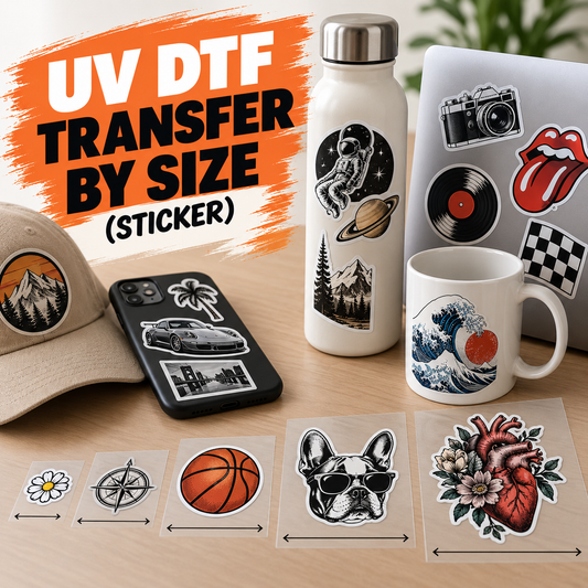 UV DTF Transfer By Size (Sticker)
