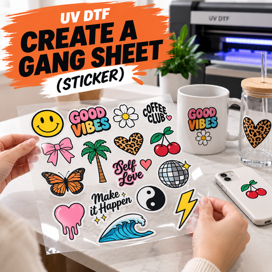 UV DTF Create a Gang Sheet (Sticker)
